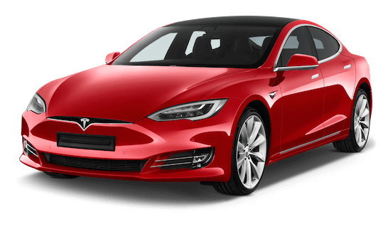 Tesla Model S Frontansicht in Rot
