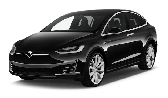 Tesla Model X Frontansicht in Schwarz