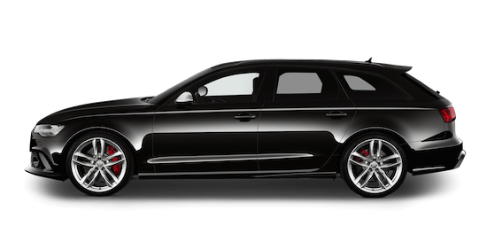 Audi RS6 Avant Seitenansicht in Schwarz