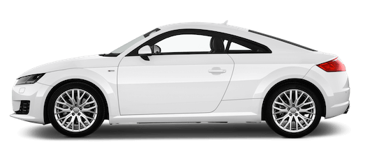Audi TT Coupe Seitenansicht in Weiss