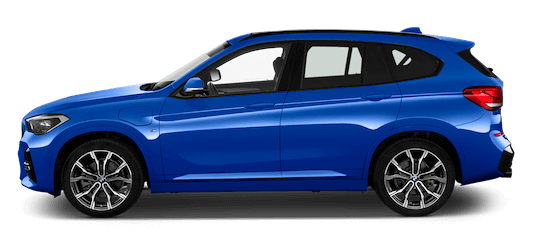 BMW X1 Plug in Hybrid Seitenansicht in Blau
