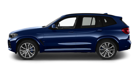 BMW X3 Seitenansicht in Blau