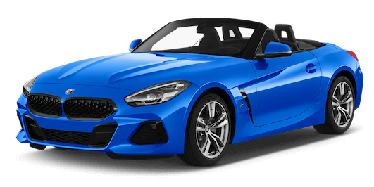 BMW Z4 Frontansicht in Blau