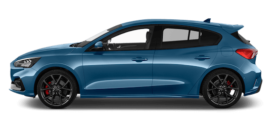 Ford Focus ST Seitenansicht in Blau