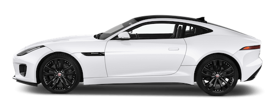 Jaguar F-Type Seitenansicht in Weiss