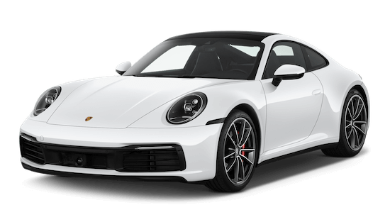 Porsche 911 Frontansicht in Weiß