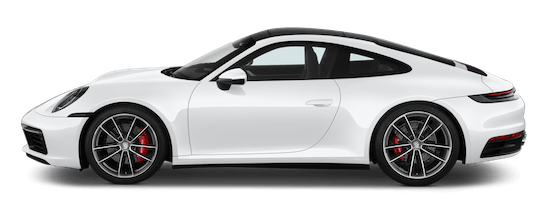 Porsche 911 Seitenansicht in Weiß