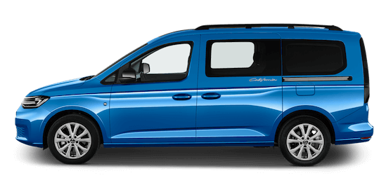 Volkswagen Caddy Seitenansicht in Blau