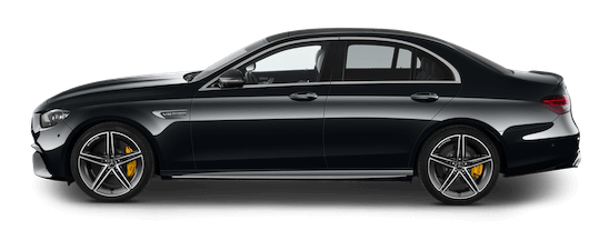 Mercedes-Benz E-Klasse in Seitenansicht in Schwarz