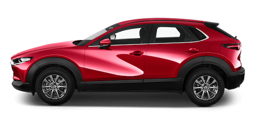 Mazda CX-30 Seitenansicht in Rot