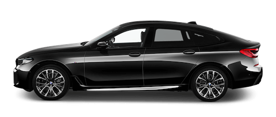 BMW 6er Gran Turismo Seitenansicht in Schwarz
