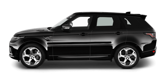 Land Rover Range Rover Sport Seitenansicht in Schwarz
