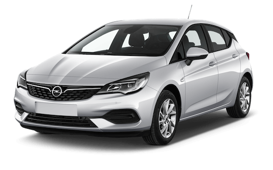 opel astra frontansicht in silber