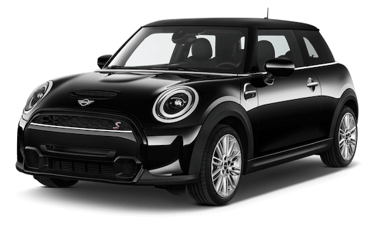 mini cooper s frontansicht in schwarz