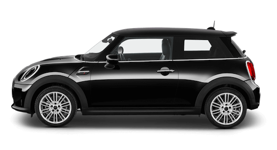 mini cooper s seitenansicht in schwarz