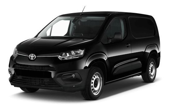 toyota proace city frontansicht in schwarz