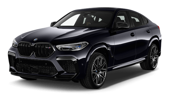 bmw x6 m frontansicht in schwarz