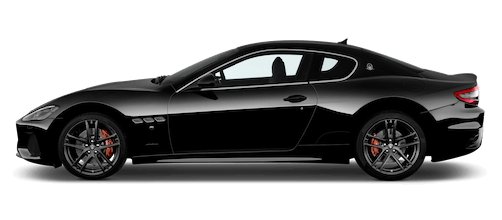 maserati granturismo seitenansicht in schwarz