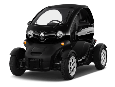 renault twizy frontansicht in schwarz