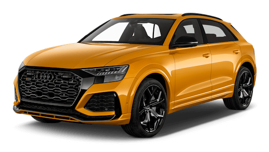 audi rs q8 frontansicht in gelb